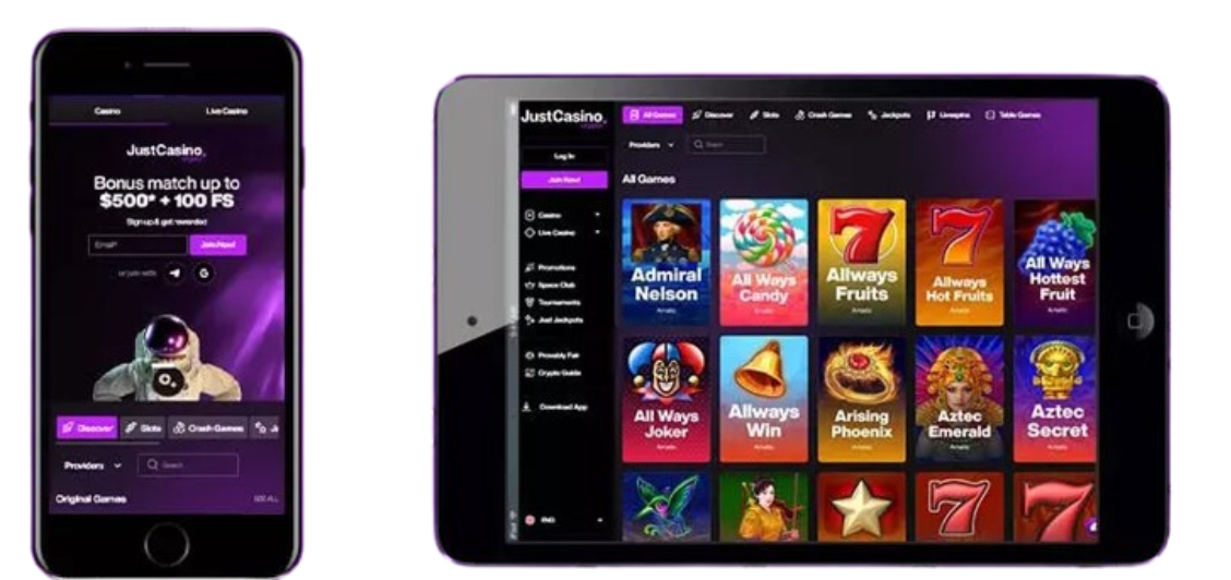 Just Casino App-Screenshot